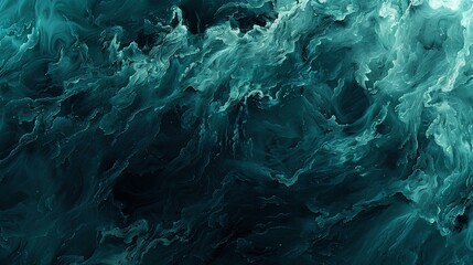 Fototapeta na wymiar abstract texture turmoil dark turquoise color blending into dark green and black color. generative AI
