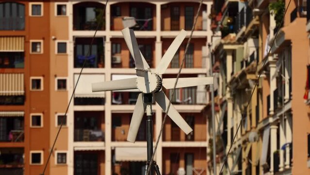 Aneorumbometer - measuring device, an anemometric vane, which together with the propeller is the main element of the measuring circuit. Prop vane anemometer