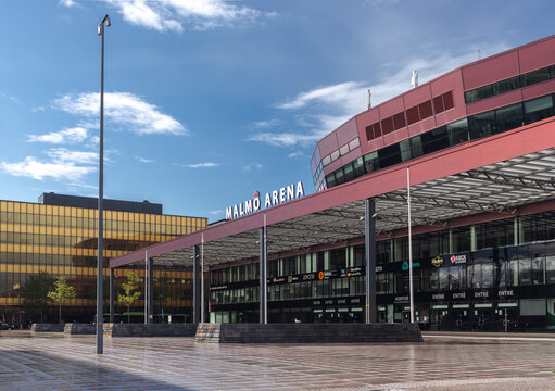 Malm&ouml; Arena, a multi-purpose sports and concerts indoor venue, home for SHL ice hockey club Malm&ouml; Redhawks, host venue for Eurovision Song Contest 2024 and 2013. Hyllie, Malmo, Sweden - May 2022