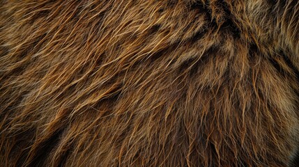 Fototapeta premium beauty of a grizzly bear's fur, with its coarse yet resilient texture, a testament to its wilderness endurance.
