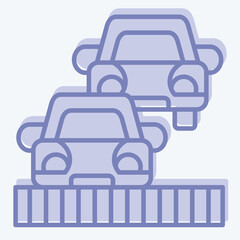 Icon Start Line. related to Racing symbol. two tone style. simple design editable. simple illustration