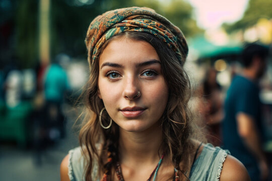 Hippie nose piercing top