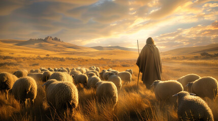 Symbolic Imagery: The Lost Sheep, faith, religious imagery, Catholic religion, Christian illustration
