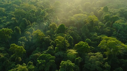 Biodiversity Boost Cinematic shots of reforestation projects and green spaces teeming with life highlighting the impor AI generated illustration - obrazy, fototapety, plakaty