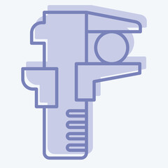 Icon Caliper. related to Building Material symbol. two tone style. simple design editable. simple illustration