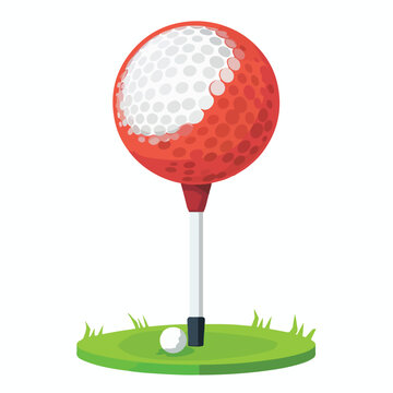 Golf icon image flat vector illustration isolated w