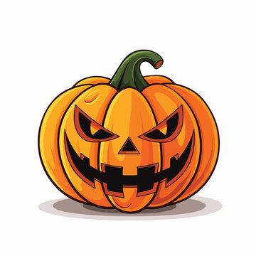 Halloween pumpkin flat design vector flat vector il