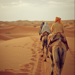 Desert Camel Ride Adventure in Sandy Dunes