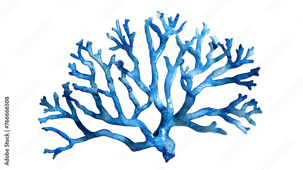 Wall mural Blue coral cut out
