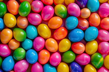 Fototapeta na wymiar Colorful Easter eggs background - generative ai