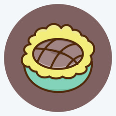 Icon Apple Pie. suitable for Bakery symbol. flat style. simple design editable. design template vector. simple illustration