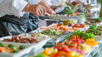 Obraz premium Food served at a hotel