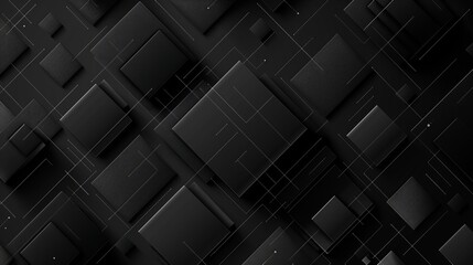 A digital black background created from a vector grid texture composed of squares, offering a sleek and modern look