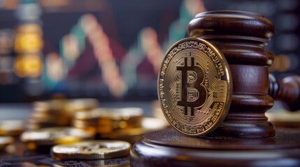 Cryptocurrency Regulation Professional captures depicting discussions and debates around cryptocurrency regulation showcasing p  AI generated illustration