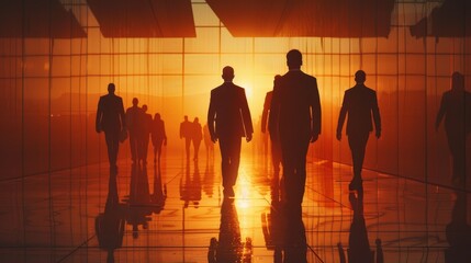Fototapeta premium Leadership Development Cinematic depictions of leadership development programs showcasing mentorship coaching and executive tra AI generated illustration