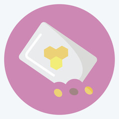 Icon Honey Plants Seeds. suitable for Bee Farm. Flat Style. simple design editable. design template vector. simple illustration