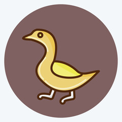 Icon Goose. suitable for Meat. flat style. simple design editable. design template vector. simple illustration