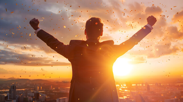 Success, winning, growing, celebration theme, party background, career wallpaper