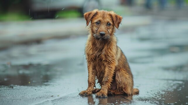 Abandoned dog