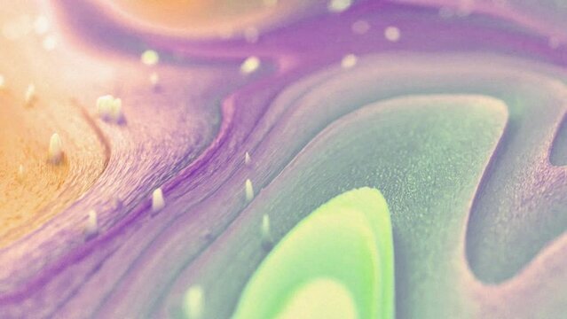 abstract artistic displacement background with teal green and purple colors, high quality video 4K