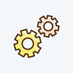 Icon Teamwork. suitable for Startup symbol. flat style. simple design editable. design template vector. simple illustration
