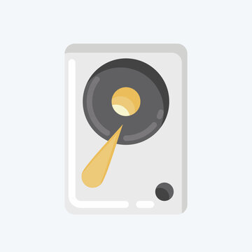 Icon Hardisk. suitable for Computer Components symbol. flat style. simple design editable. design template vector. simple illustration
