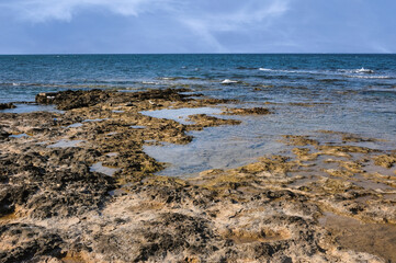 Idyllic landscape of South Italy  Puglia, Torre Guaceto natural reserve authentic nature with wonderful clouds