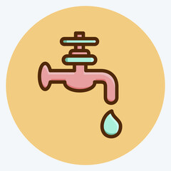 Icon Water Supply. suitable for building symbol. flat style. simple design editable. design template vector. simple illustration