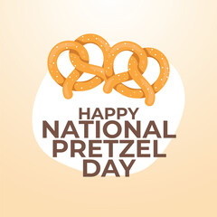 vector graphic of National Pretzel Day ideal for National Pretzel Day celebration.