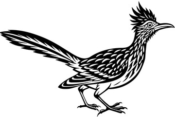 roadrunner silhouette vector ilolustration