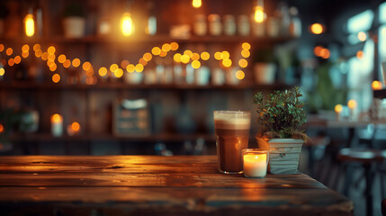 Inviting Nook: A Cozy Coffee Shop Corner for Relaxation
 - obrazy, fototapety, plakaty