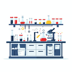 Research or testing laboratory background with equi