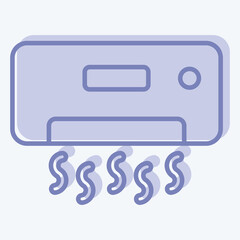 Icon Coolling. related to Air Conditioning symbol. two tone style. simple design editable. simple illustration