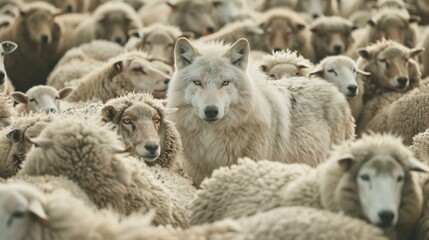 Wolf pretends to be a sheep