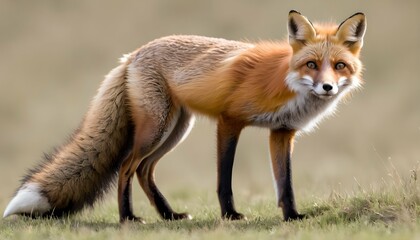 Naklejka na ściany i meble A Fox With Its Tail Held Low Ready To Bolt