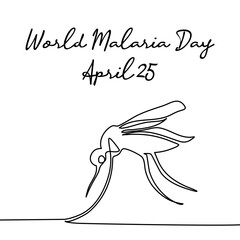 line art of World Malaria Day good for World Malaria Day celebrate. line art. illustration.