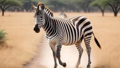 A Zebra In A Safari Journey