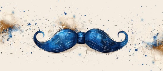 Abstract mash line and point Mustache and bow tie - obrazy, fototapety, plakaty