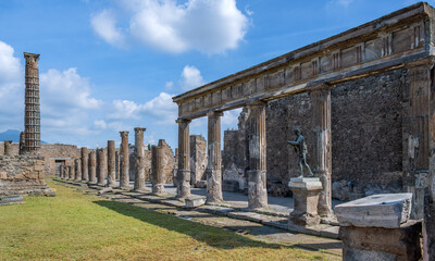 Roman ruins still standing in ancient Pompeii