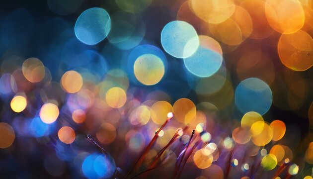 abstract background of colorful lights, beautiful macro photography with abstract bokeh background