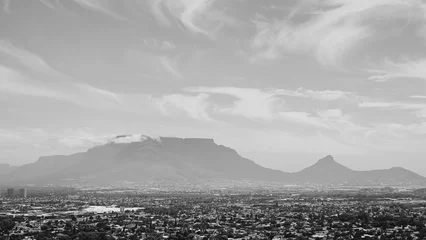 Papier Peint photo Montagne de la Table Table Mountain view in Cape Town South Africa