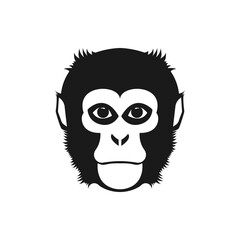 Monkey icon flat style isolated on white background. Vector illustration