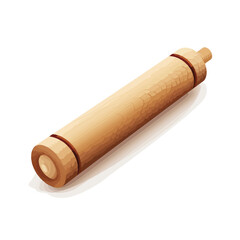 Vector Illustration of flat design wooden rolling p