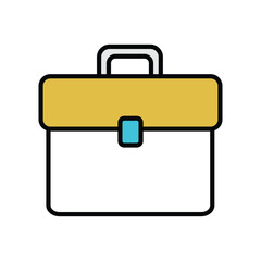 briefcase icon with white background vector stock illustration