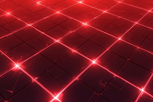 red abstract circuit background