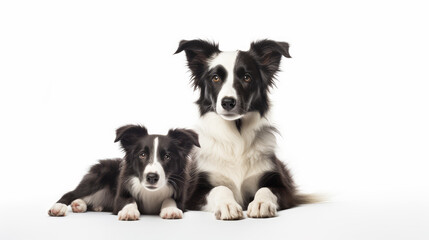 Border Collie with Puppy