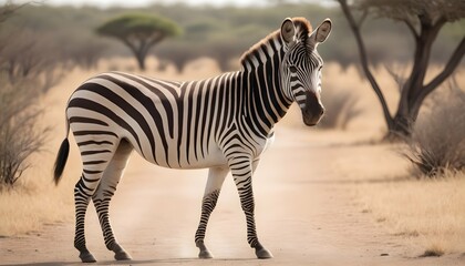 A Zebra In A Safari Retreat - obrazy, fototapety, plakaty
