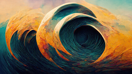 Colorful graphic Waves Background