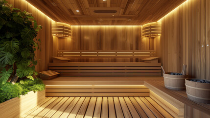 Traditonal Sauna interior