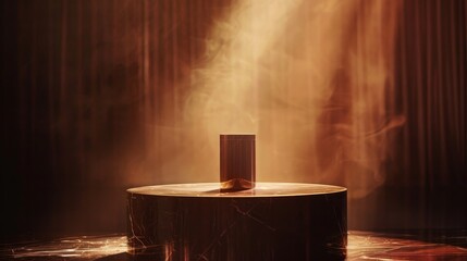 Luxury Unveiling Detailed captures of a luxury product unveiling on a podium evoking a sense of exclusivity and refinement thro AI generated illustration